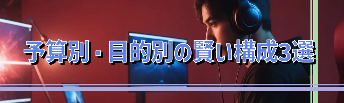 予算別・目的別の賢い構成3選