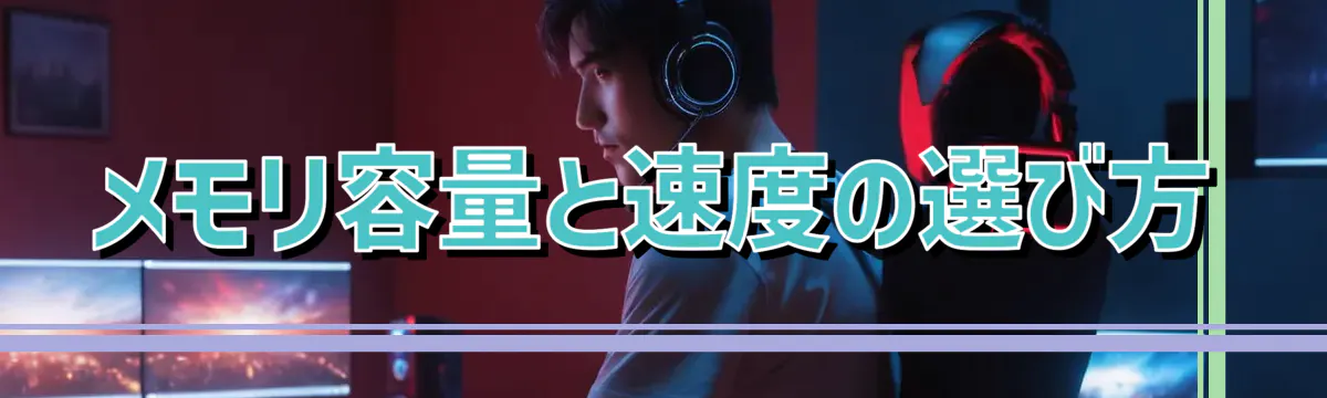 メモリ容量と速度の選び方
