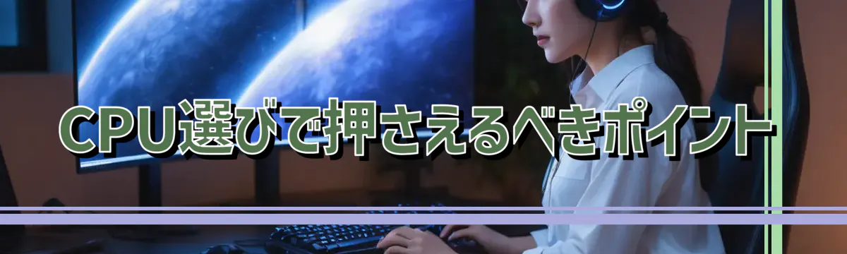 CPU選びで押さえるべきポイント