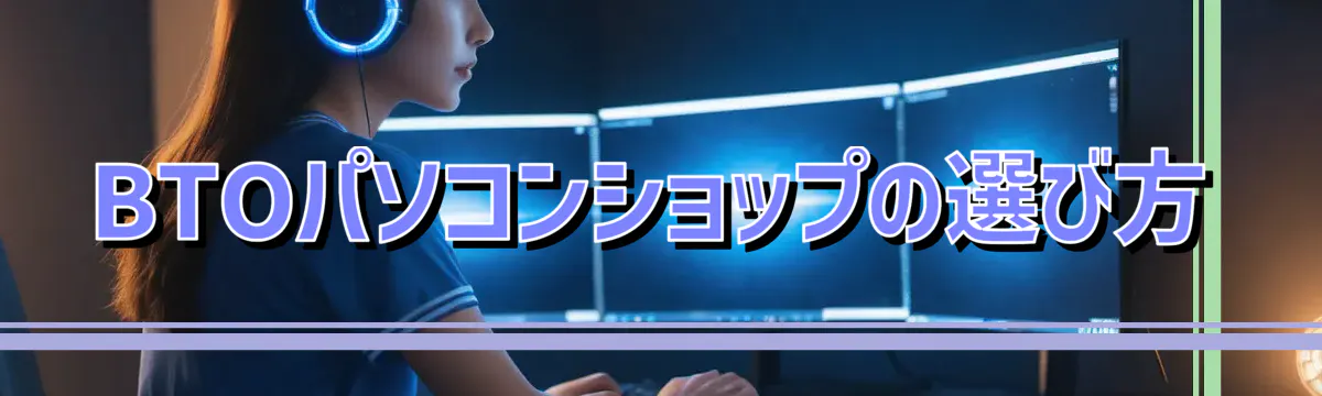 BTOパソコンショップの選び方