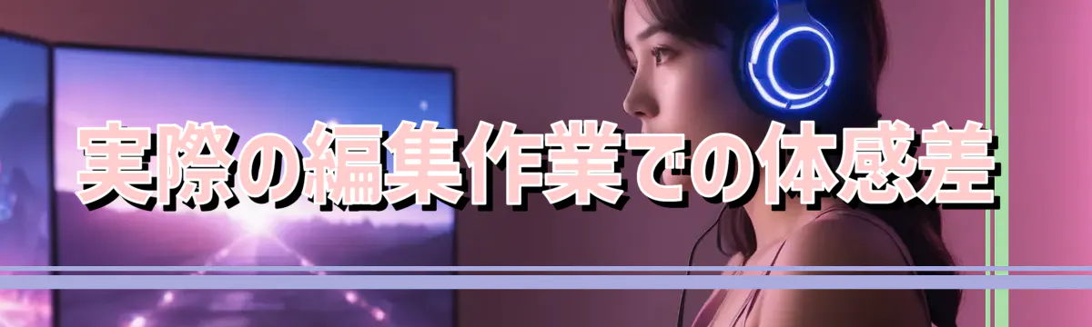 実際の編集作業での体感差