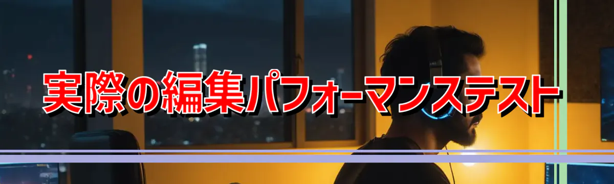 実際の編集パフォーマンステスト