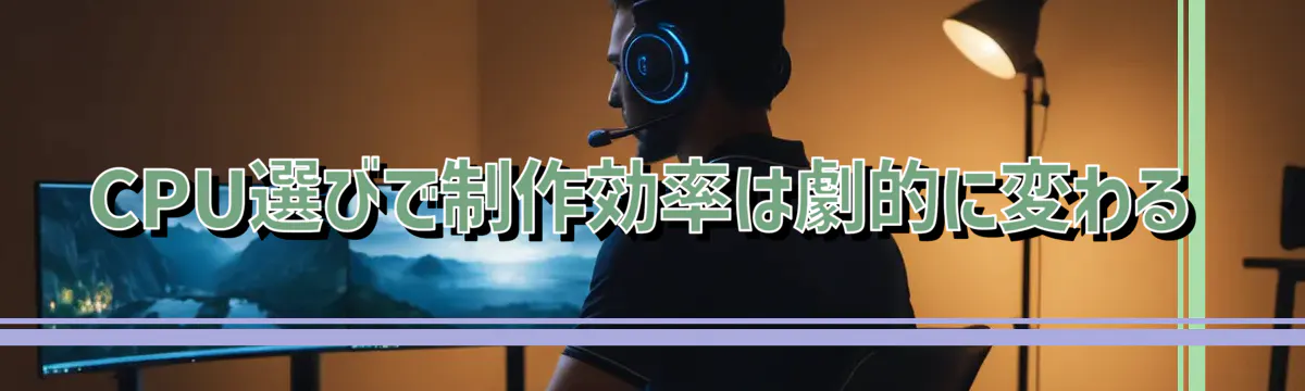 CPU選びで制作効率は劇的に変わる