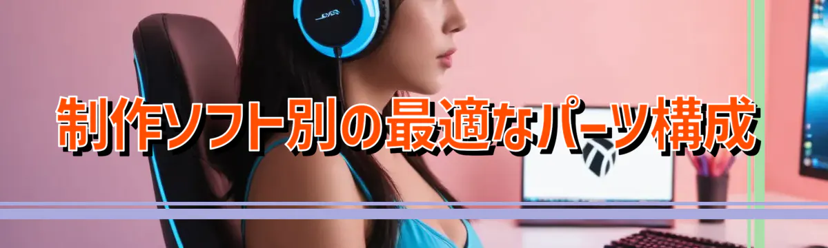 制作ソフト別の最適なパーツ構成