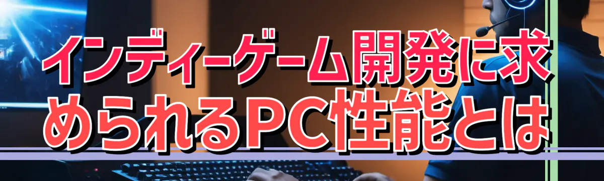 インディーゲーム開発に求められるPC性能とは