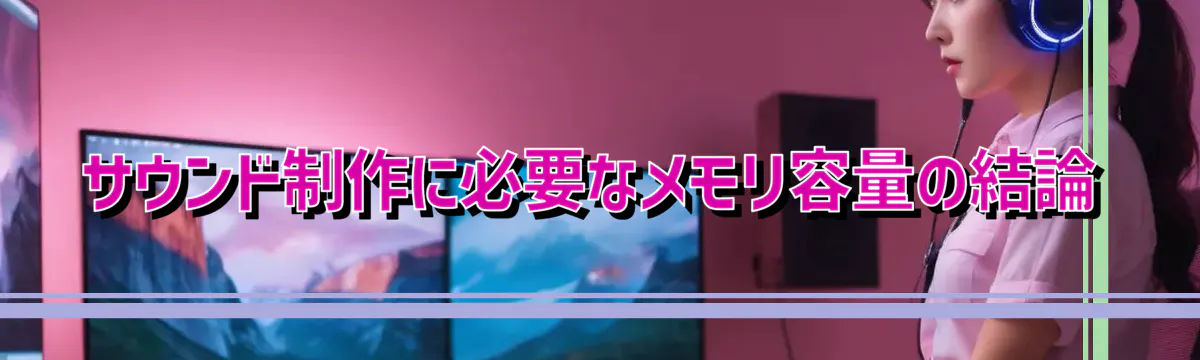 サウンド制作に必要なメモリ容量の結論