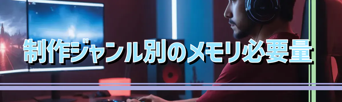 制作ジャンル別のメモリ必要量