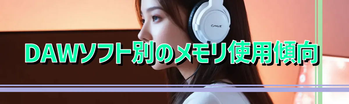 DAWソフト別のメモリ使用傾向