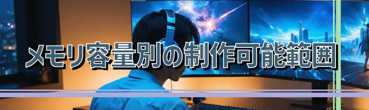メモリ容量別の制作可能範囲