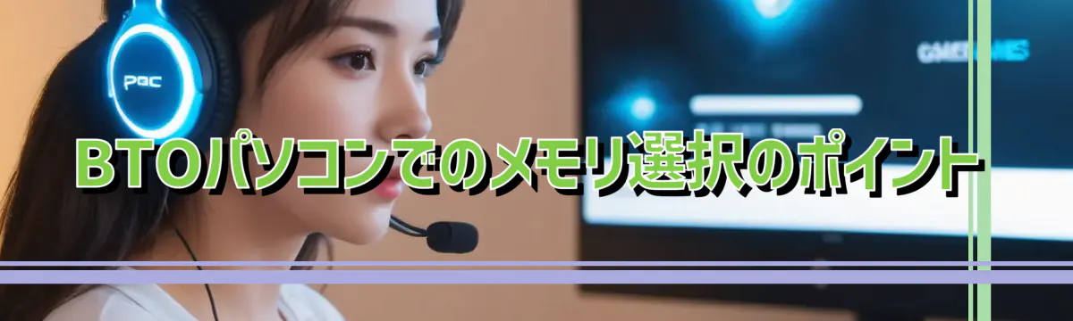 BTOパソコンでのメモリ選択のポイント