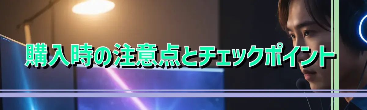 購入時の注意点とチェックポイント