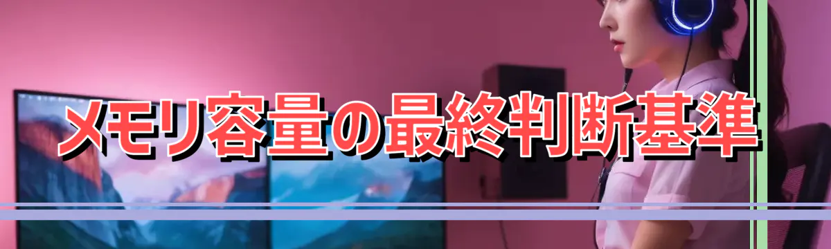 メモリ容量の最終判断基準