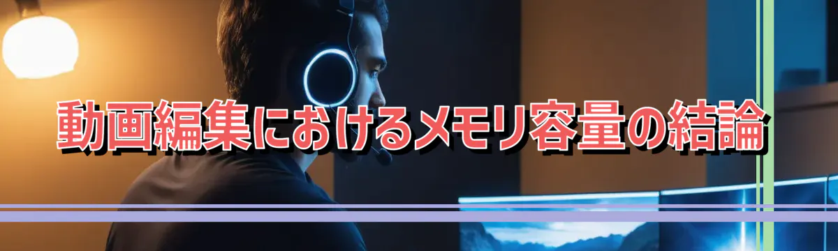 動画編集におけるメモリ容量の結論