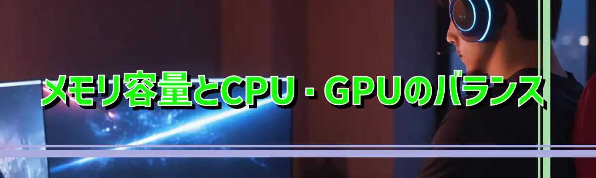 メモリ容量とCPU・GPUのバランス