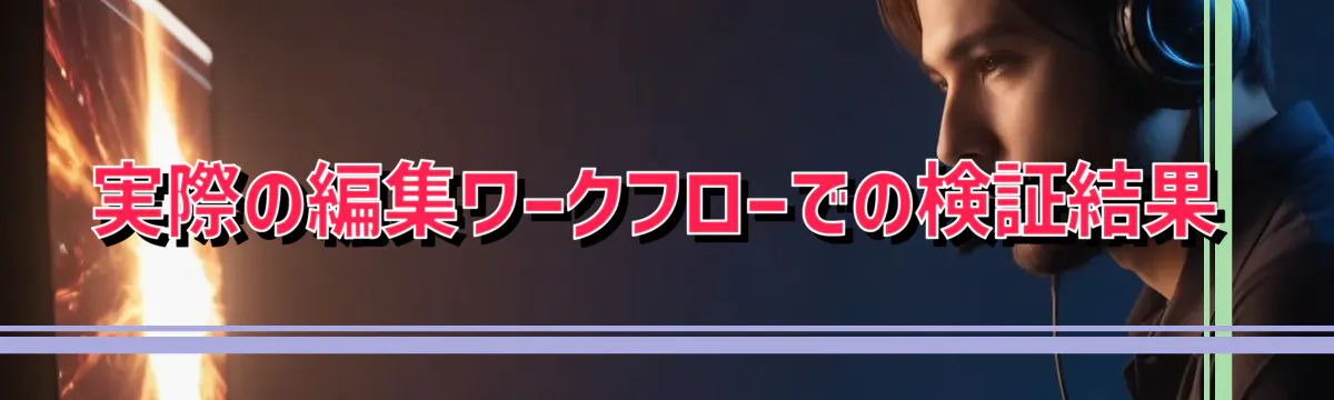 実際の編集ワークフローでの検証結果