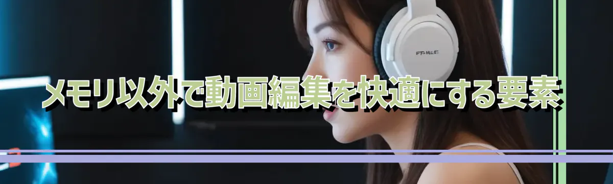 メモリ以外で動画編集を快適にする要素