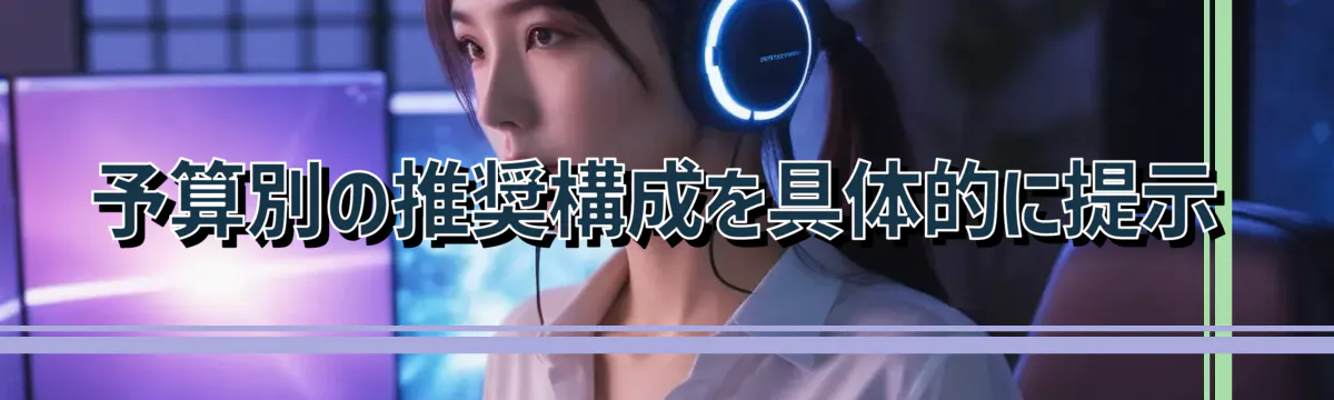 予算別の推奨構成を具体的に提示