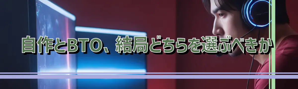 自作とBTO、結局どちらを選ぶべきか