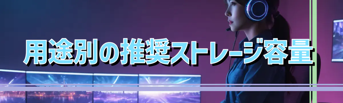 用途別の推奨ストレージ容量