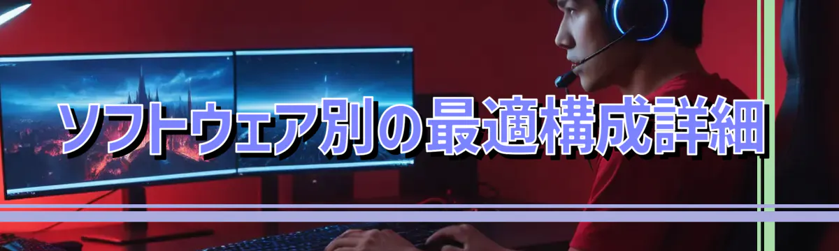 ソフトウェア別の最適構成詳細