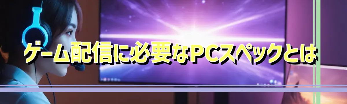 ゲーム配信に必要なPCスペックとは