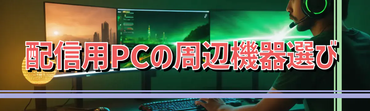 配信用PCの周辺機器選び