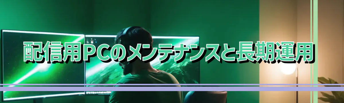 配信用PCのメンテナンスと長期運用