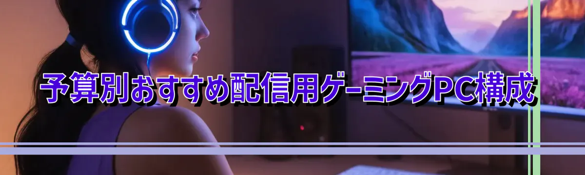 予算別おすすめ配信用ゲーミングPC構成