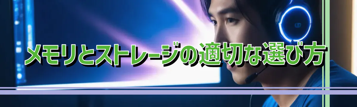 メモリとストレージの適切な選び方