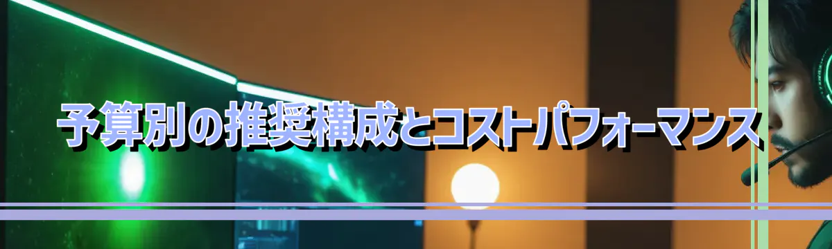 予算別の推奨構成とコストパフォーマンス