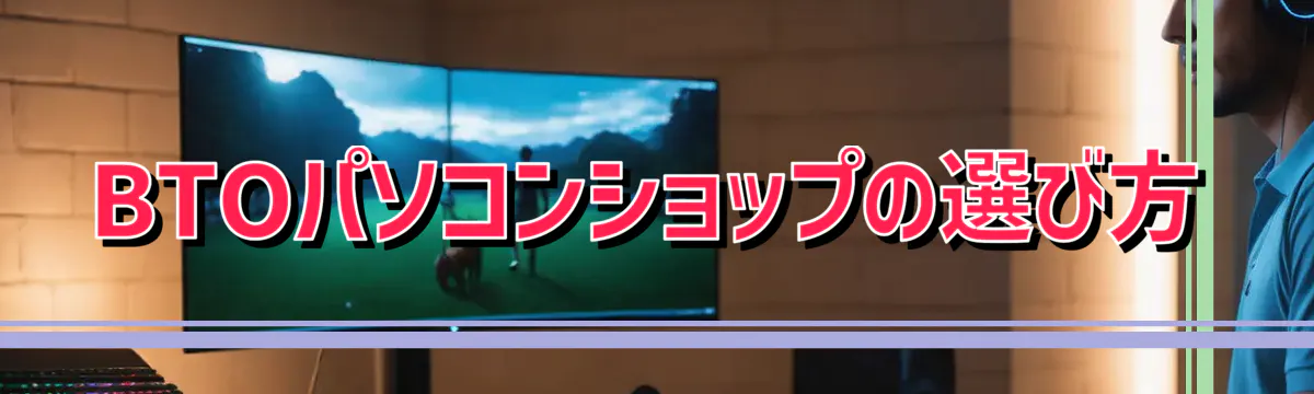 BTOパソコンショップの選び方