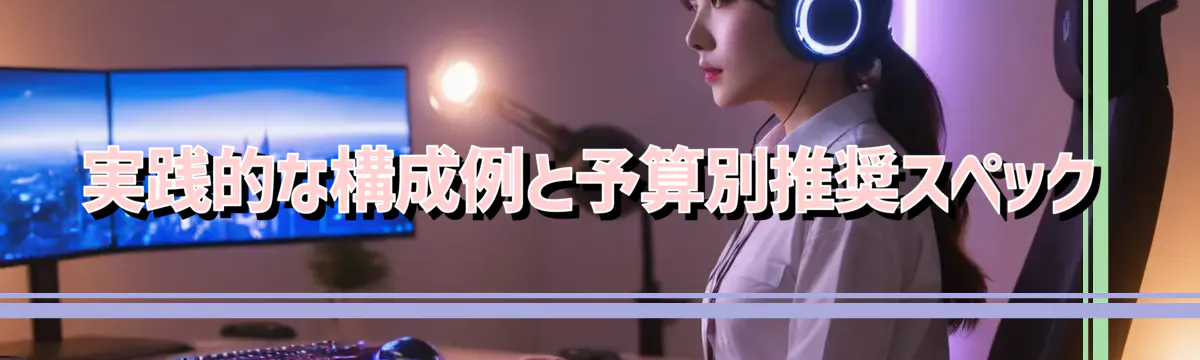実践的な構成例と予算別推奨スペック