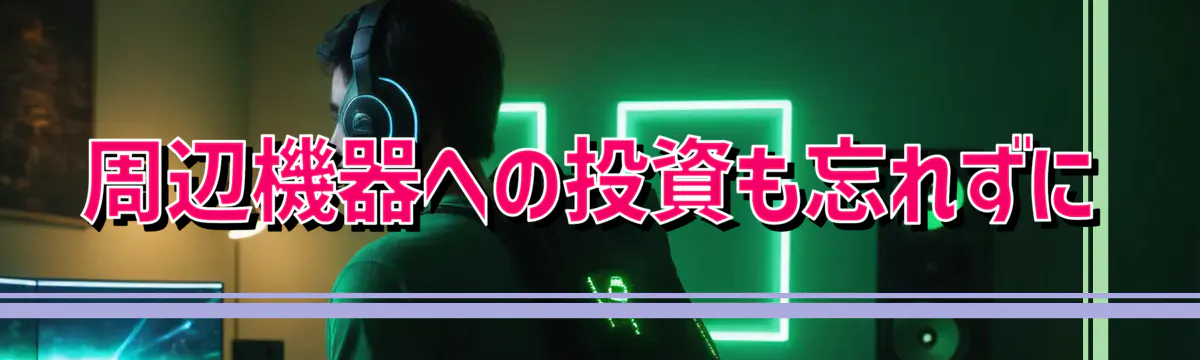 周辺機器への投資も忘れずに