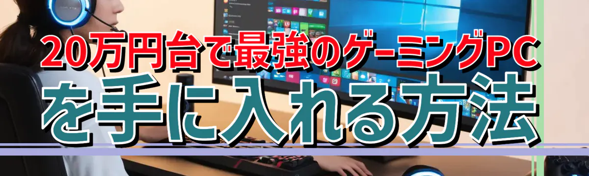 20万円台で最強のゲーミングPCを手に入れる方法