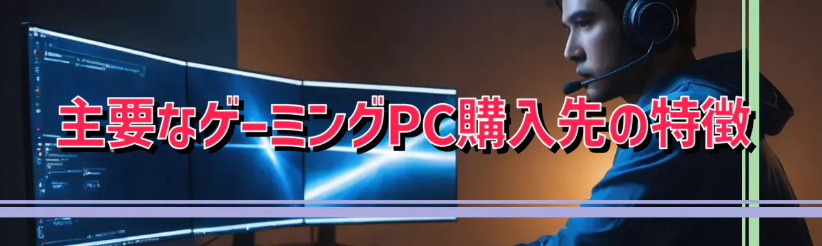 主要なゲーミングPC購入先の特徴