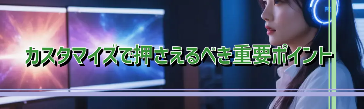 カスタマイズで押さえるべき重要ポイント
