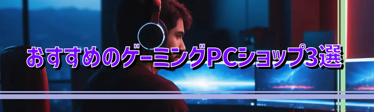 おすすめのゲーミングPCショップ3選
