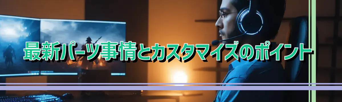 最新パーツ事情とカスタマイズのポイント