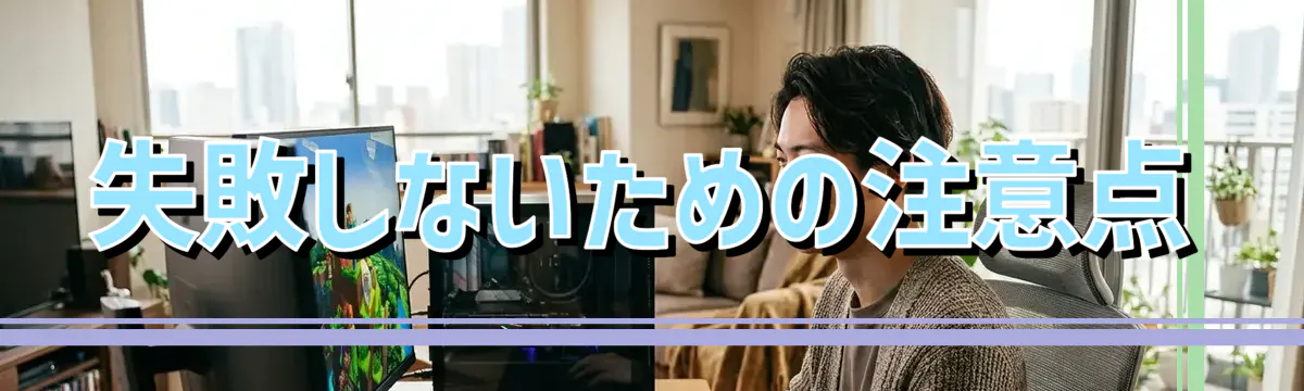 失敗しないための注意点