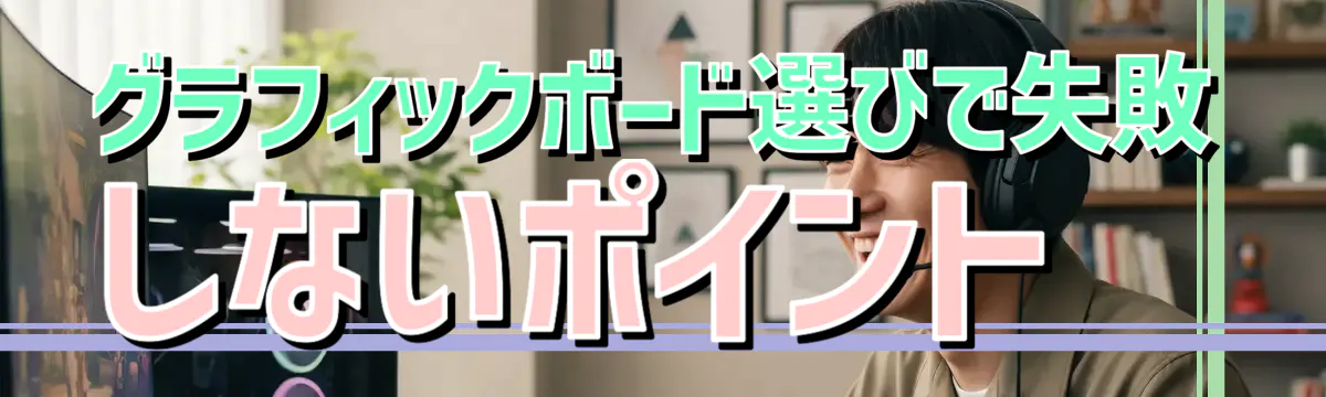 グラフィックボード選びで失敗しないポイント