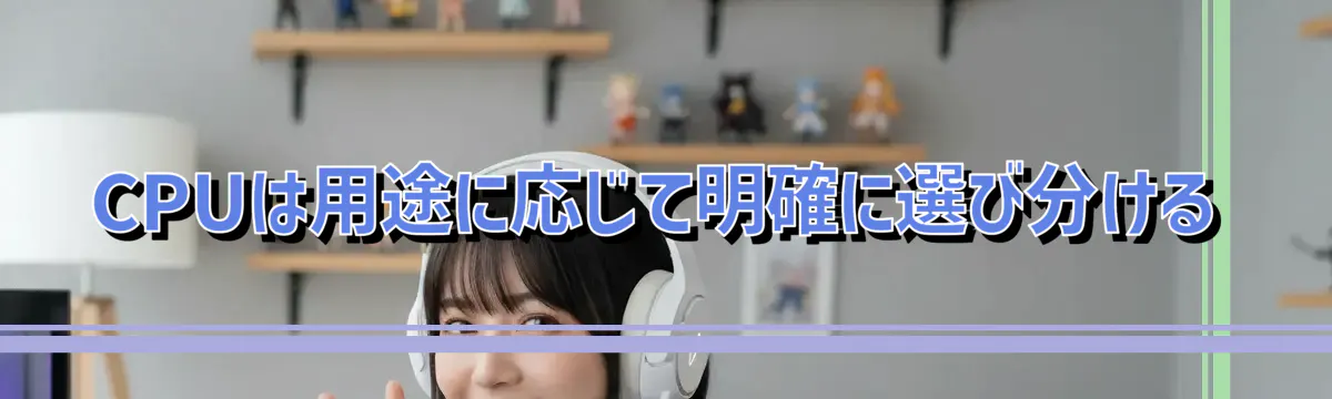 CPUは用途に応じて明確に選び分ける
