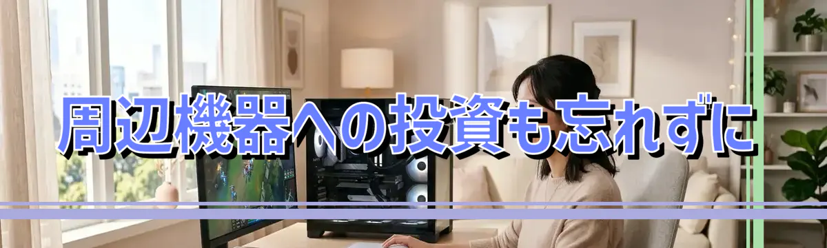 周辺機器への投資も忘れずに