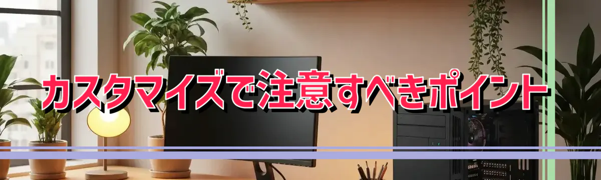 カスタマイズで注意すべきポイント