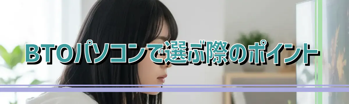BTOパソコンで選ぶ際のポイント
