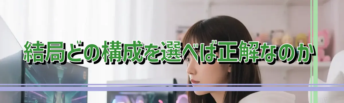 結局どの構成を選べば正解なのか