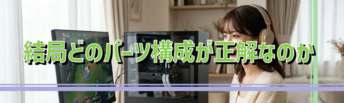 結局どのパーツ構成が正解なのか