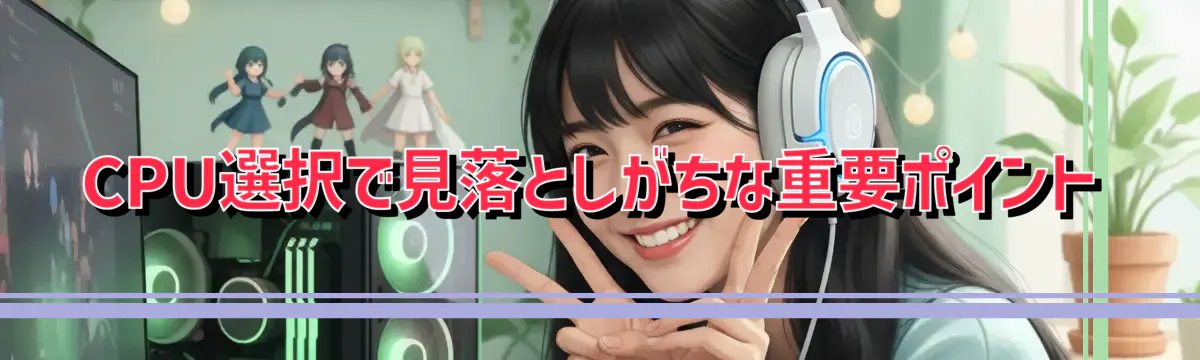 CPU選択で見落としがちな重要ポイント