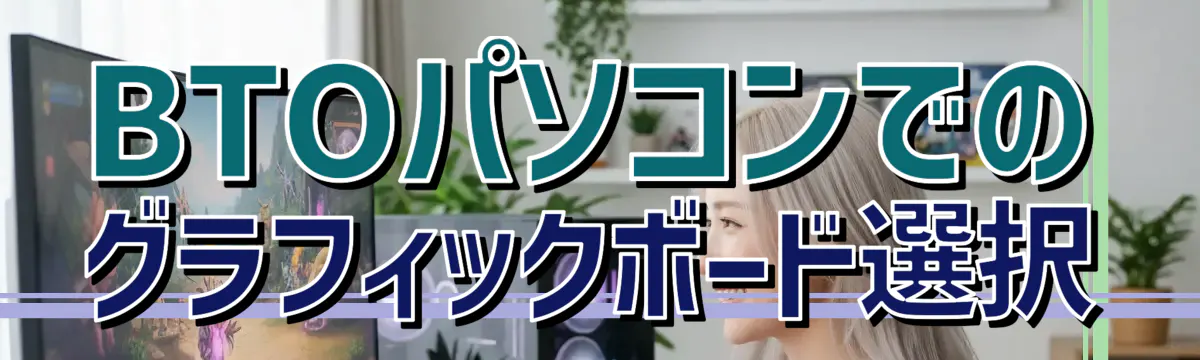 BTOパソコンでのグラフィックボード選択