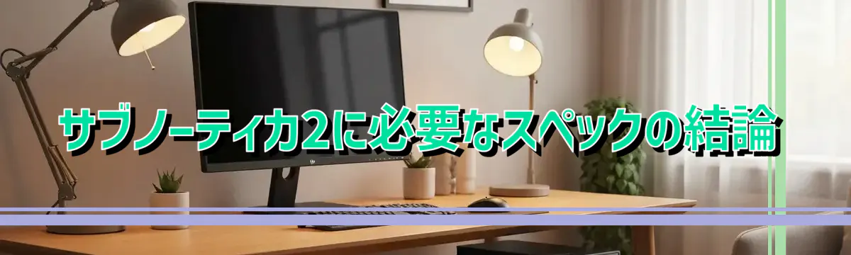 サブノーティカ2に必要なスペックの結論