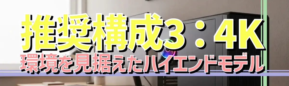 推奨構成3：4K環境を見据えたハイエンドモデル